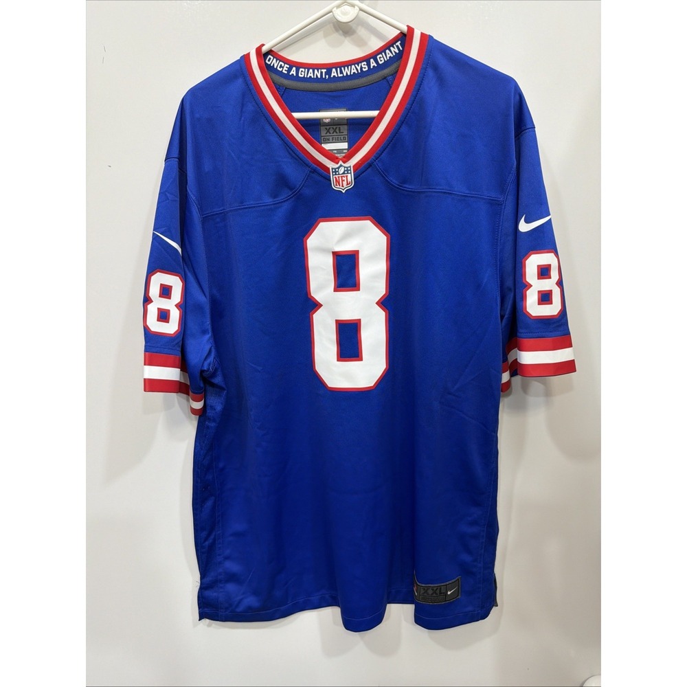 New York Giants Daniel Jones #8 Nike On Field Football Jersey Blue Mens Size XXL